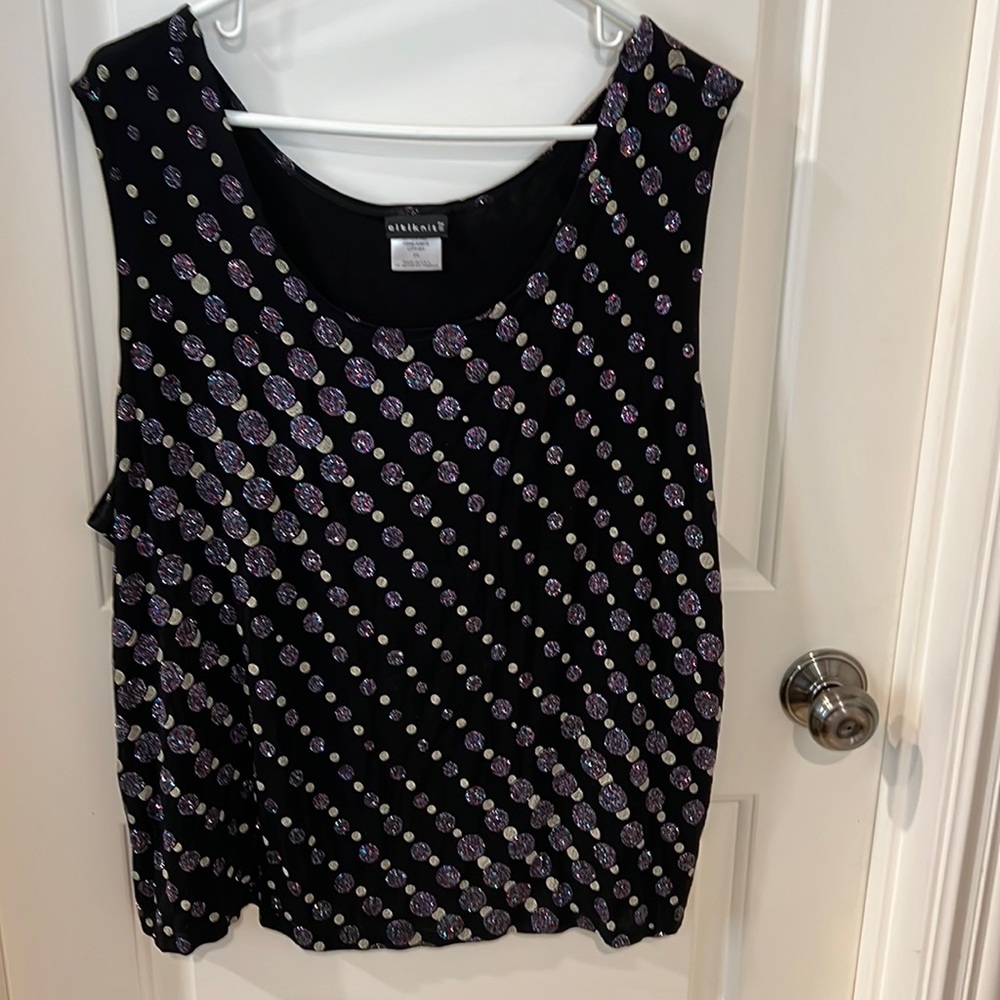 Citiknits embellished, glittery tank/Cami top